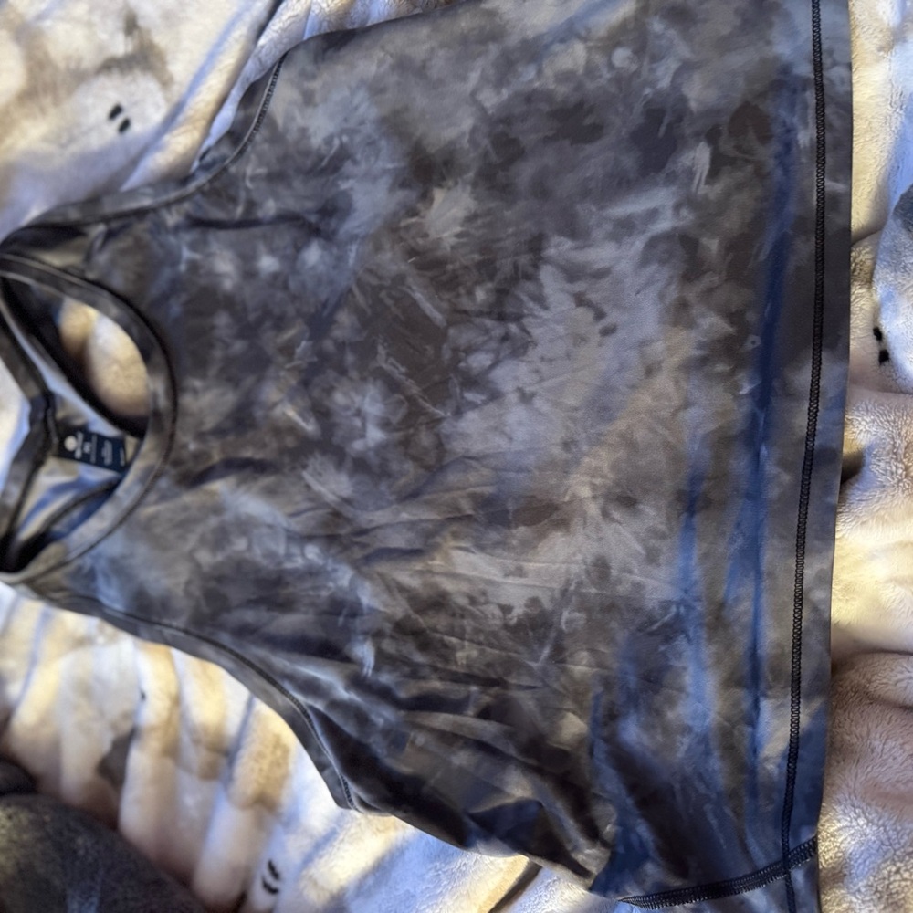 90 Degree By Reflex Charcoal Tie-Dye Tank